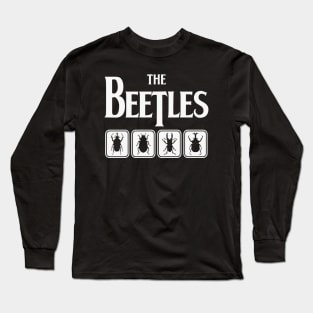 The Beetles: Punny Parody Beetlemania Silhouette Design Long Sleeve T-Shirt